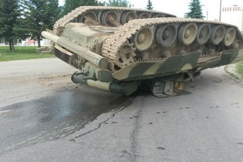 В Наро-Фоминске  уронили танк